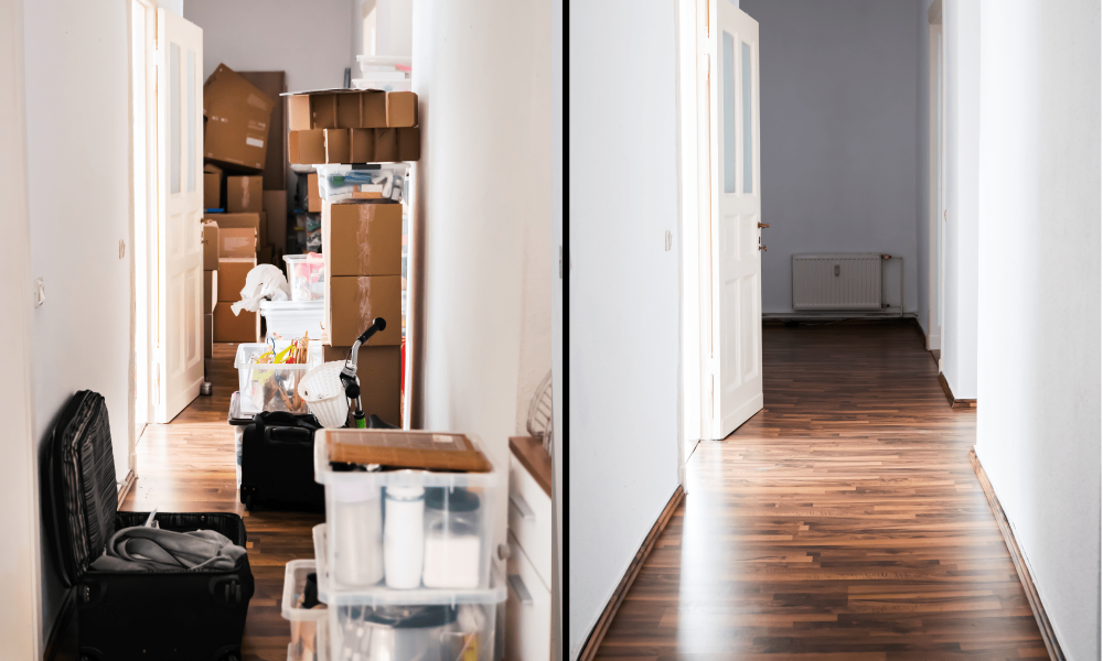 Reinigungsfirma - vorher und nachher